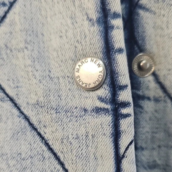 Marc New York Diamond Quilted Shacket Acid Wash Coastal Grandma NWT - Picture 7 of 13